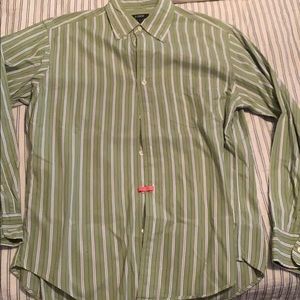 J. CREW COLLARD STRIPED BUTTON DOWN. SIZE S.